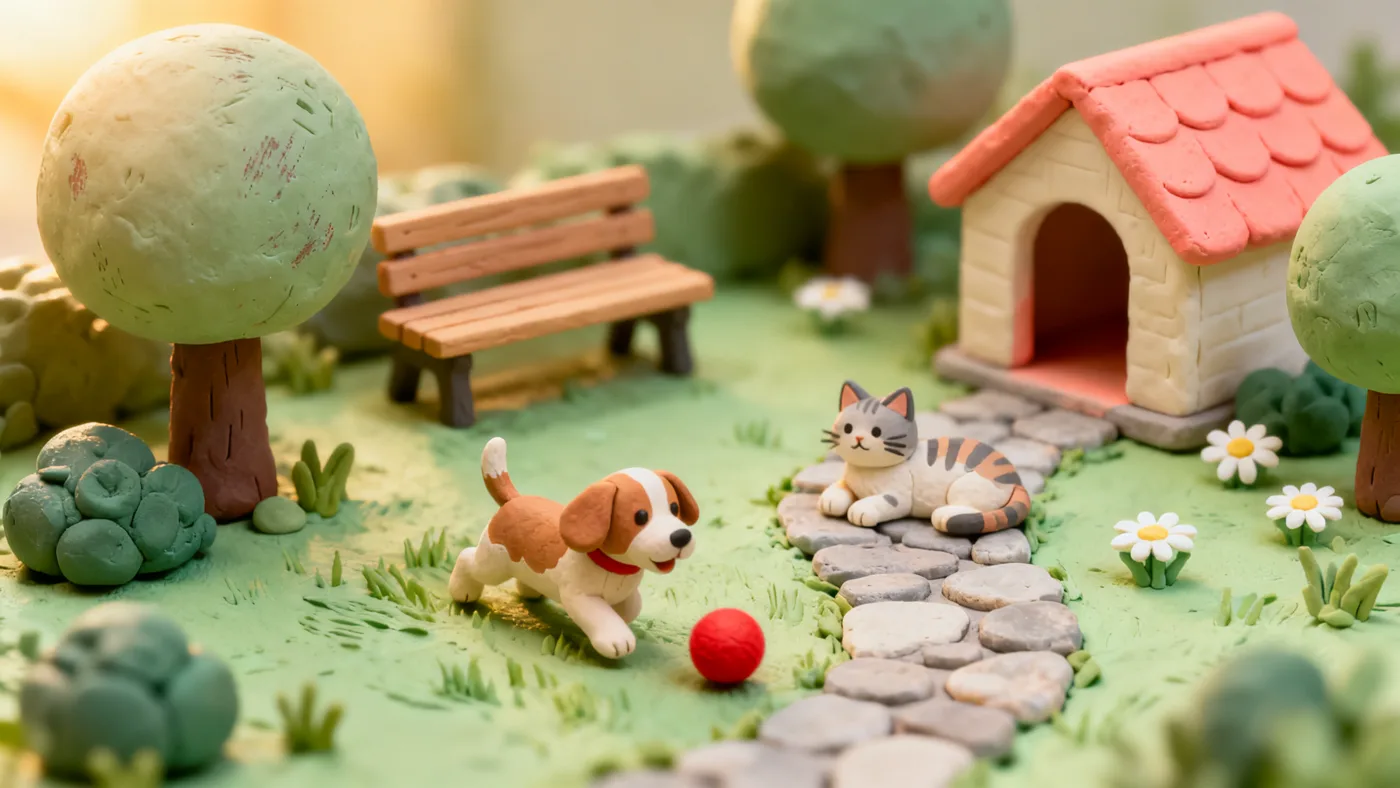 The patients' garden in miniature