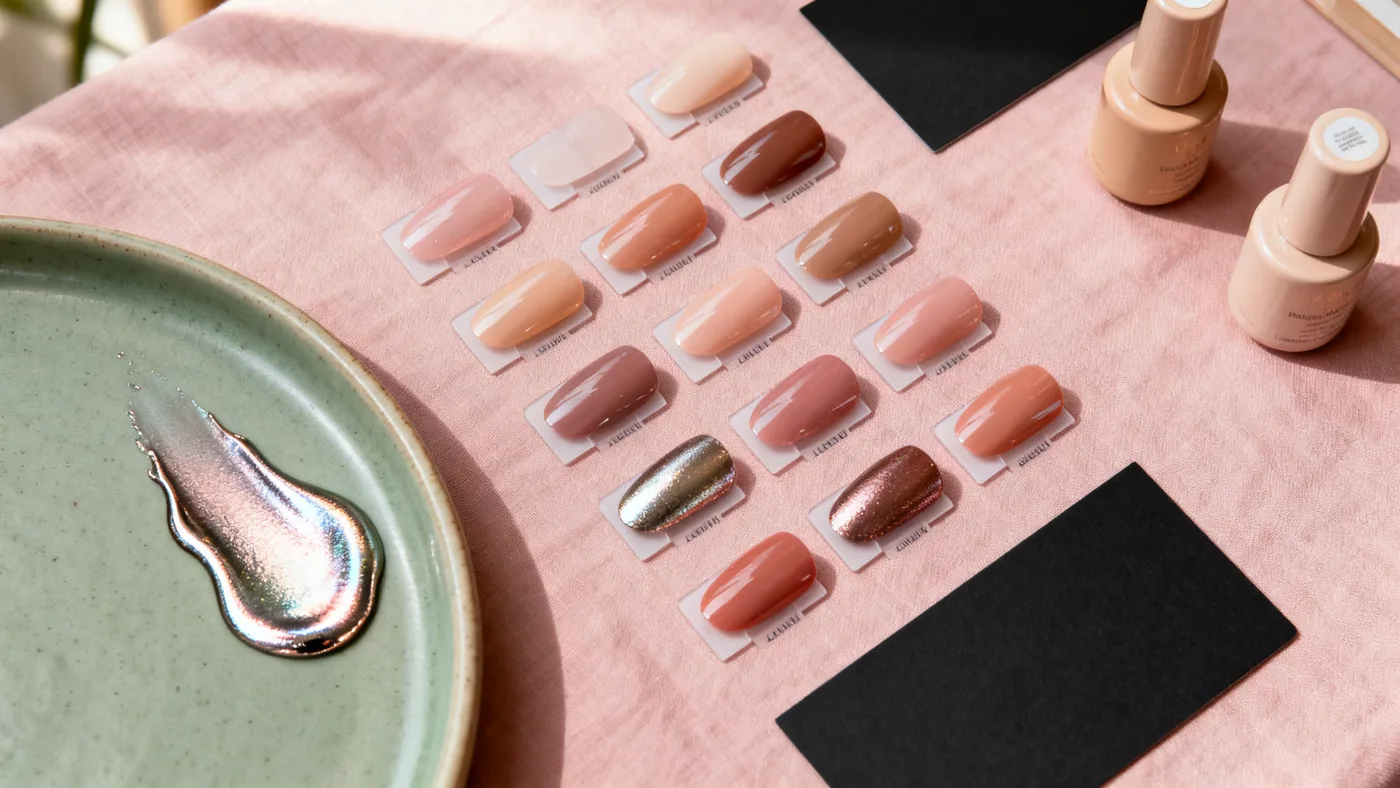 Minimalist nude and blush nail looks